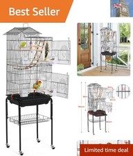 Spacious Metal Bird Cage with