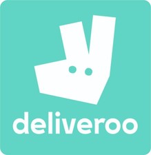 2 x  DELIVEROO LOGO STICKER'S 100mm x 100mm - Weatherproof and self-adhesive