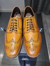 Loake Chester Brogue Tan Calf Leather, Leather Sole UK 9.5