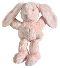 Russ Berrie Pink Bunny Puppet Rattle Cuddle Company Vintage Rabbit Glove 14"