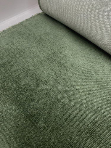 Metres fine chenille - chenille, green