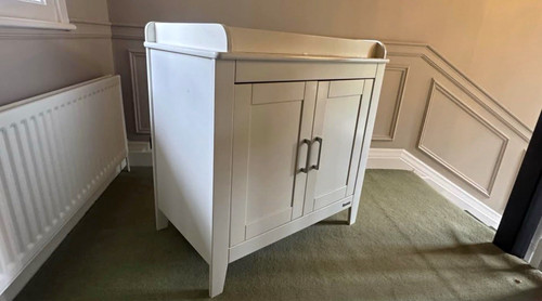 White wooden baby changing - white,