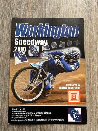 Workington speedway programme - workington,