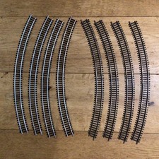 Job lot of Hornby R609 X 8  3rd Radius Double Curve 00 Gauge Nickel Silver.