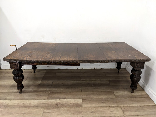 Dining table antique oak - dining,