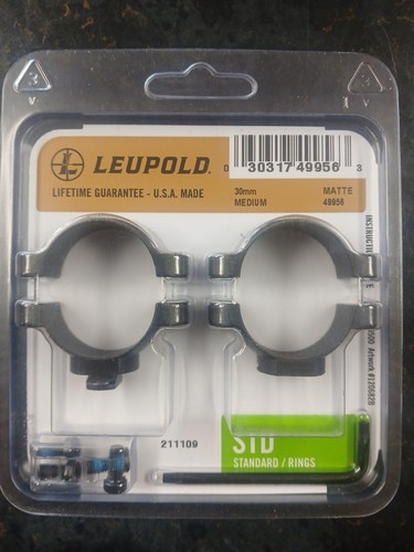 Leupold std 30mm medium matte - 30mm,