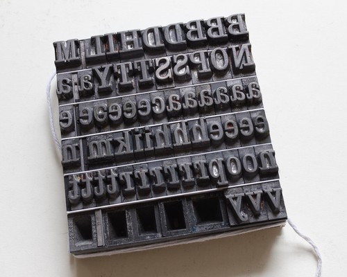 Letterpress metal type s b - letterpress,