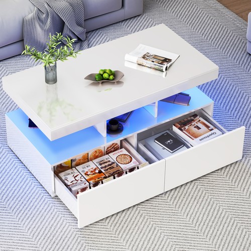 High gloss white coffee - gloss, table