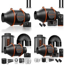 Spider Farmer 4"6" Inline Fan/Carbon Filter Combo Ventilation for Grow Tent Kits