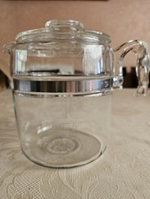 Vintage Pyrex Flameware Glass Perculator Coffee Pot 7759B 6-9 Cups