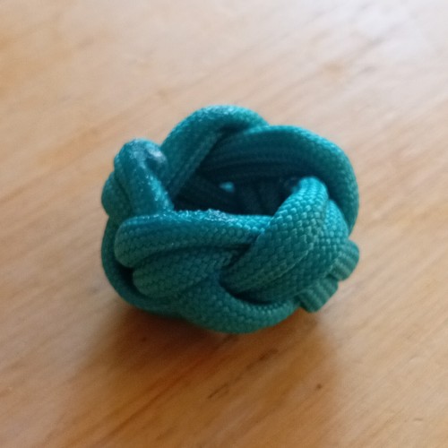 Teal paracord scout woggle - teal,