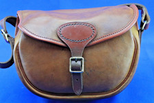 MID TAN ENGLISH LEATHER CARTRIDGE BAG BY QUAILITY GUNSLIPS SHOOTING SHOTGUN
