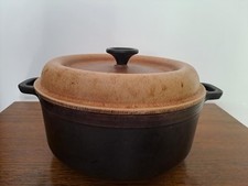 Cooking pot, cast iron, outdoor use, made in France, used condition