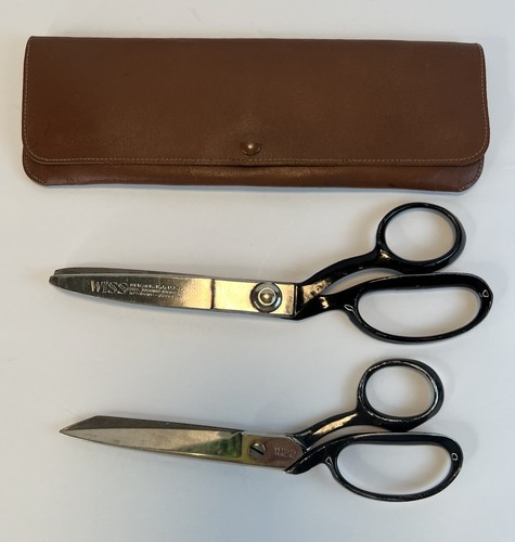 Vintage wiss leather case with - leather,