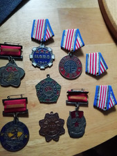 7 VTG WORLD WAR 2 CHINA ARMY MEDALS AWARD SET 1925 - 1953 1 MANS AWARDS