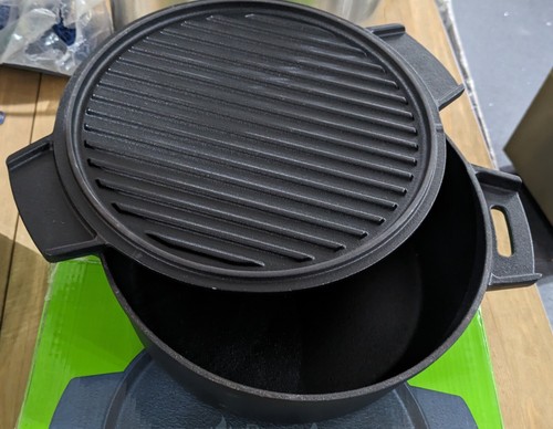 Solid cast iron pan - set,
