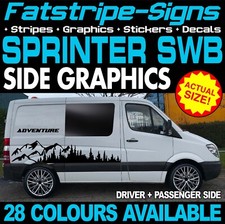 to fit MERCEDES SPRINTER SWB STICKERS GRAPHICS DECALS CAMPER VAN MOTORHOME