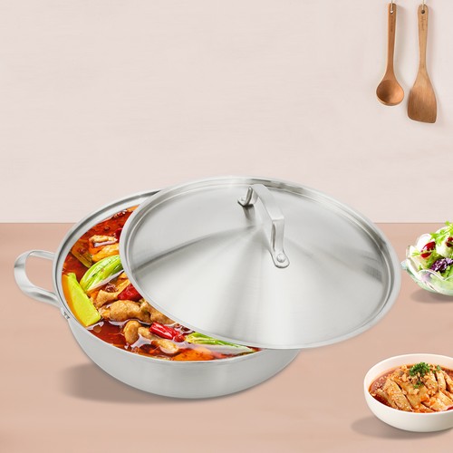304 stainless steel wok - stainless,