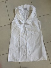 ASOS Design White Cotton Dress Peter Pan Collar M 12-14 BNWOT