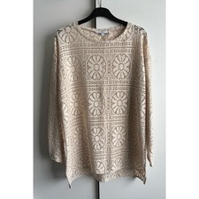 Next Cream Floral Woven Tunic