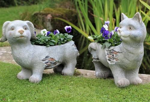 Garden ornaments plant pot - ornaments,