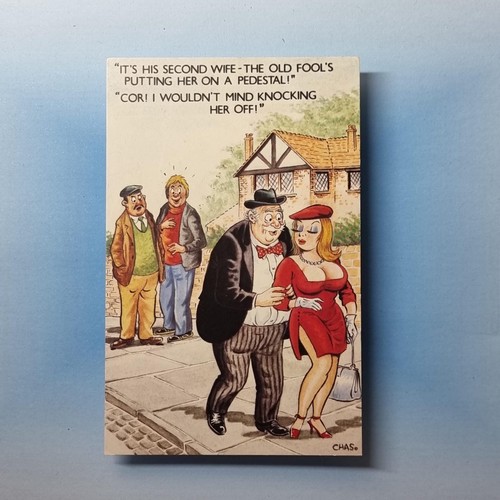Saucy comic postcard - saucy, c1980