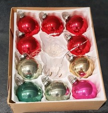 10 x Vintage Glass Christmas