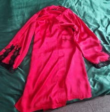 La Senza Red 100% Silk Robe / Dressing Gown (Size 12/14)