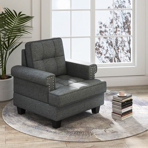 Modern accent armchair tufted - modern,