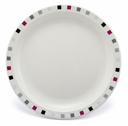 Duo white dinner plates - white, with