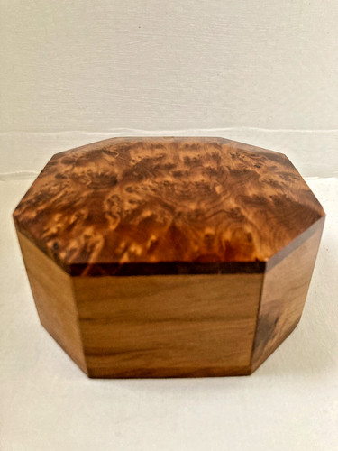 Hinged walnut trinket box - hinged,