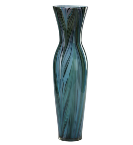 Cyan design feather vase - cyan,