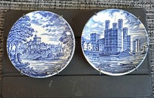 Wedgwood Royal Homes of Britain Blue Transferware  4 inch Plates  Enoch Wedge