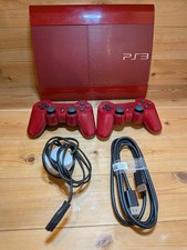 Sony PlayStation 3 PS3 Super Slim 500GB Video Game Console Red + 2 Conrollers 
