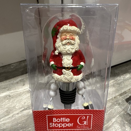 Christmas santa bottle - santa, stopper