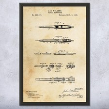 Dental Drill Patent Wall Art