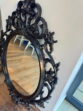IKEA UNG Drill Black Baroque Rococo Gothic Victorian Mirror