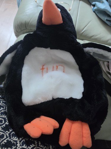 Penguin plush backpack - plush,