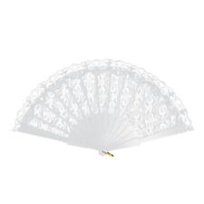 White Folding Lace Fan Hand