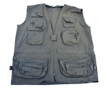 Mens Vintage Gilet Army Green Military Utility Vest Retro Workwear Large 44"