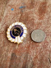 DERBY COUNTY  F C - VINTAGE  ROSETTE COLLECTABLE  FOOTBALL Pin BADGE