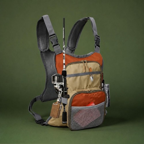 Fly fishing chest bag - fly,