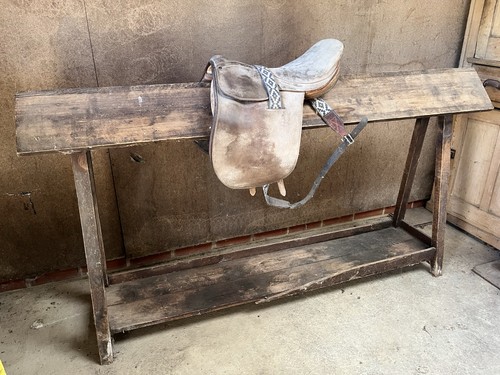 Saddle wood horse - wood, horse/saddle