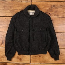 Vintage Campus Wool Jacket L 70s Bomber USA Made Grey