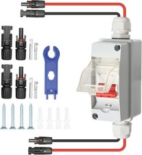 DC Isolator 1String Solar PV Combiner Box + 500V 32A Protection Circuit Breaker
