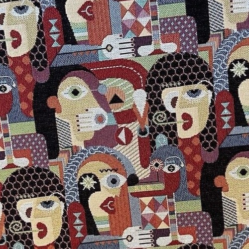 Gobelin woven fabric - gobelin, faces