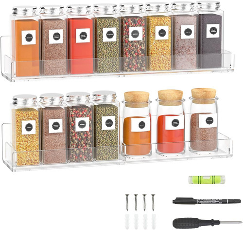 Acrylic spice rack wall mount - acrylic,