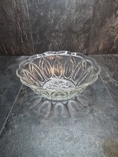 Art Deco Glass Fruit Bowl 9"