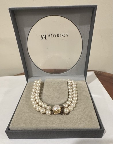 Vintage majolica double strand - vintage,