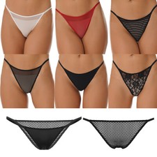 Womens Thongs See-through Bikini Brazilian Panties Bathing Suit Lingerie Sexy